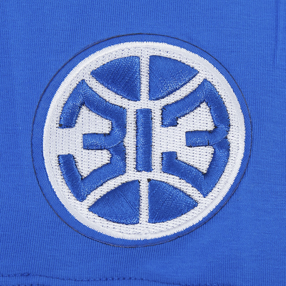 NBA DETROIT PISTONS CLASSIC CHENILLE WOMEN'S SJ BOXY TEE (ROYAL BLUE)
