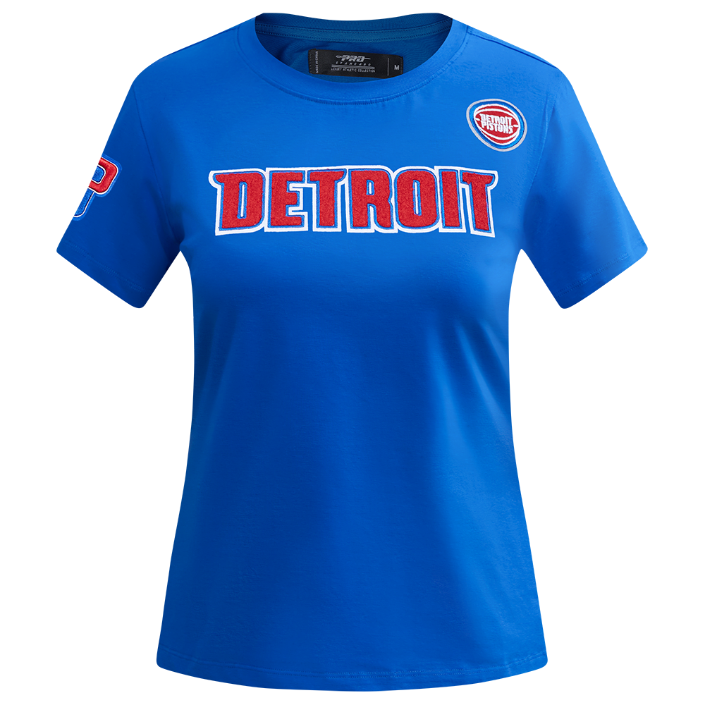 NBA DETROIT PISTONS CLASSIC T-SHIRT AJUSTÉ POUR FEMME (BLEU ROYAL)