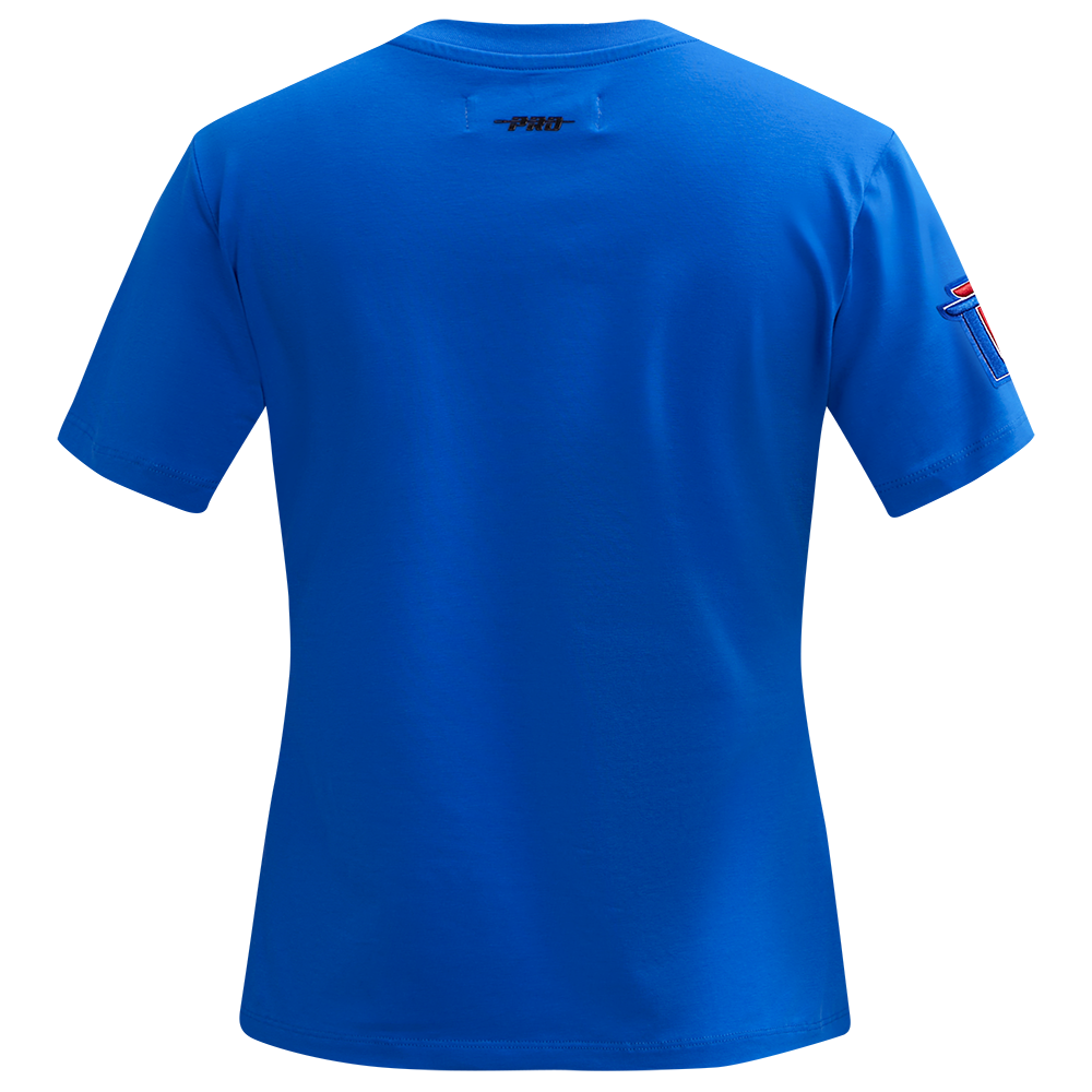 NBA DETROIT PISTONS CLASSIC T-SHIRT AJUSTÉ POUR FEMME (BLEU ROYAL)