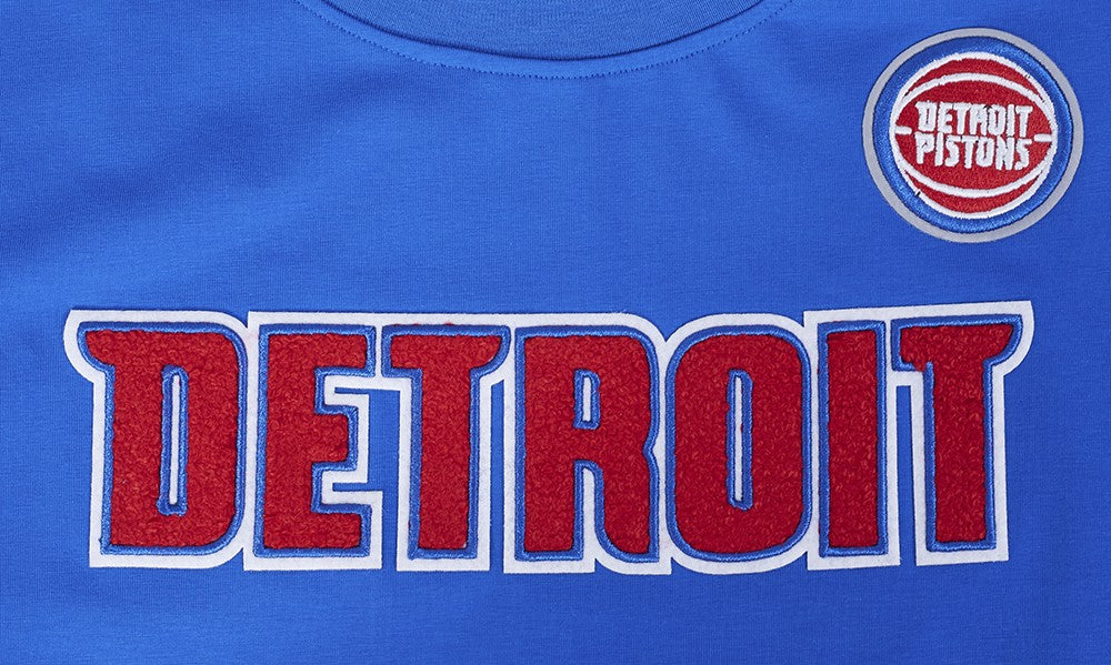 NBA DETROIT PISTONS CLASSIC T-SHIRT AJUSTÉ POUR FEMME (BLEU ROYAL)