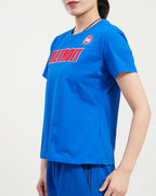 NBA DETROIT PISTONS CLASSIC T-SHIRT AJUSTÉ POUR FEMME (BLEU ROYAL)