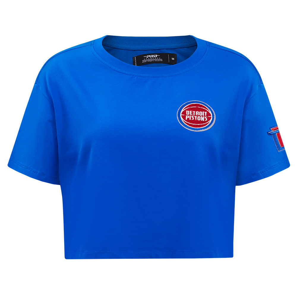 NBA DETROIT PISTONS CLASSIC T-SHIRT À COUPE CARRÉE POUR FEMME (BLEU ROYAL)