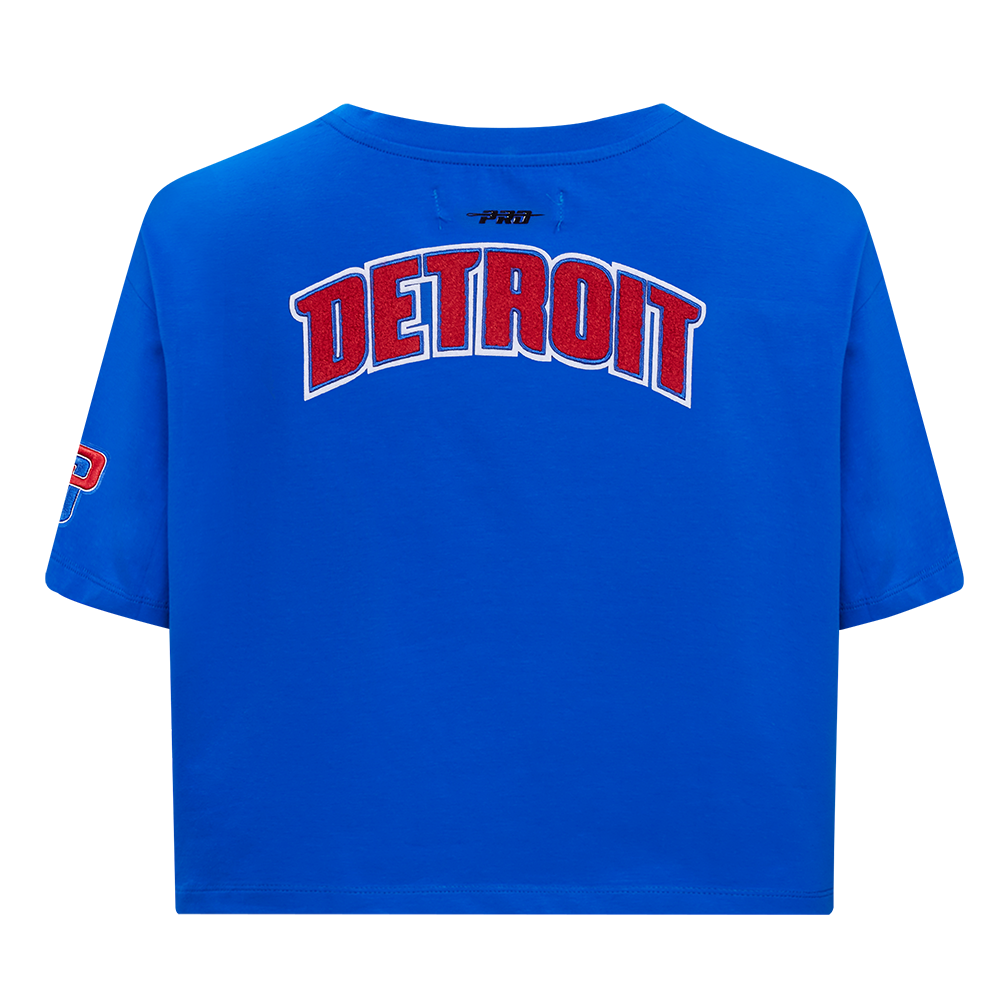 NBA DETROIT PISTONS CLASSIC T-SHIRT À COUPE CARRÉE POUR FEMME (BLEU ROYAL)