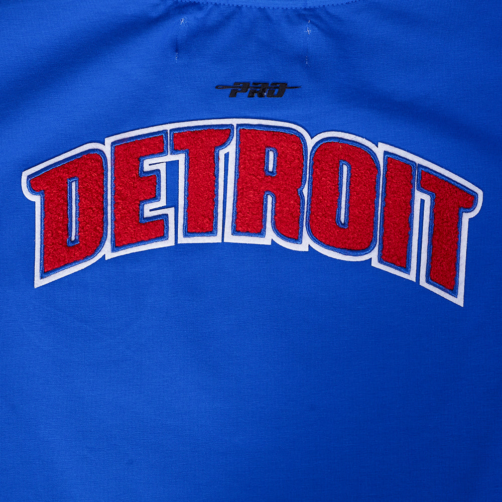 NBA DETROIT PISTONS CLASSIC T-SHIRT À COUPE CARRÉE POUR FEMME (BLEU ROYAL)