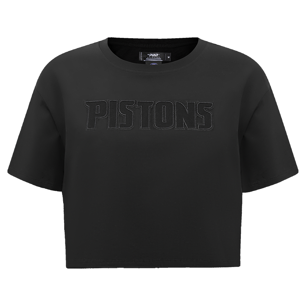 NBA DETROIT PISTONS NEUTRAL T-SHIRT À COUPE CARRÉE POUR FEMME (NOIR)