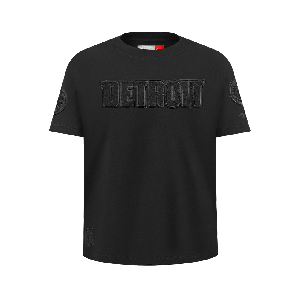 NBA DETROIT PISTONS TRIPLE BLACK BIG BOY'S SS TEE (BLACK)