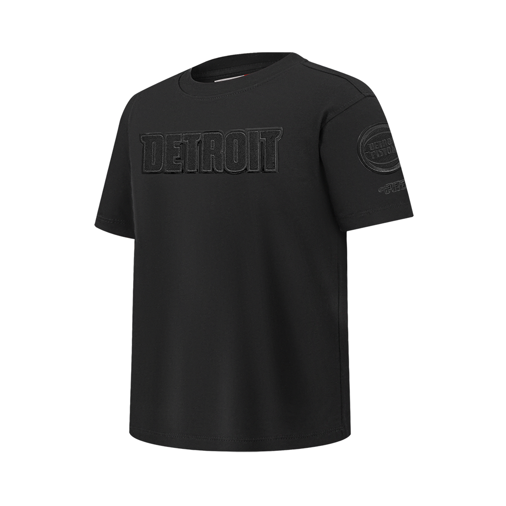 NBA DETROIT PISTONS TRIPLE BLACK BIG BOY'S SS TEE (BLACK)