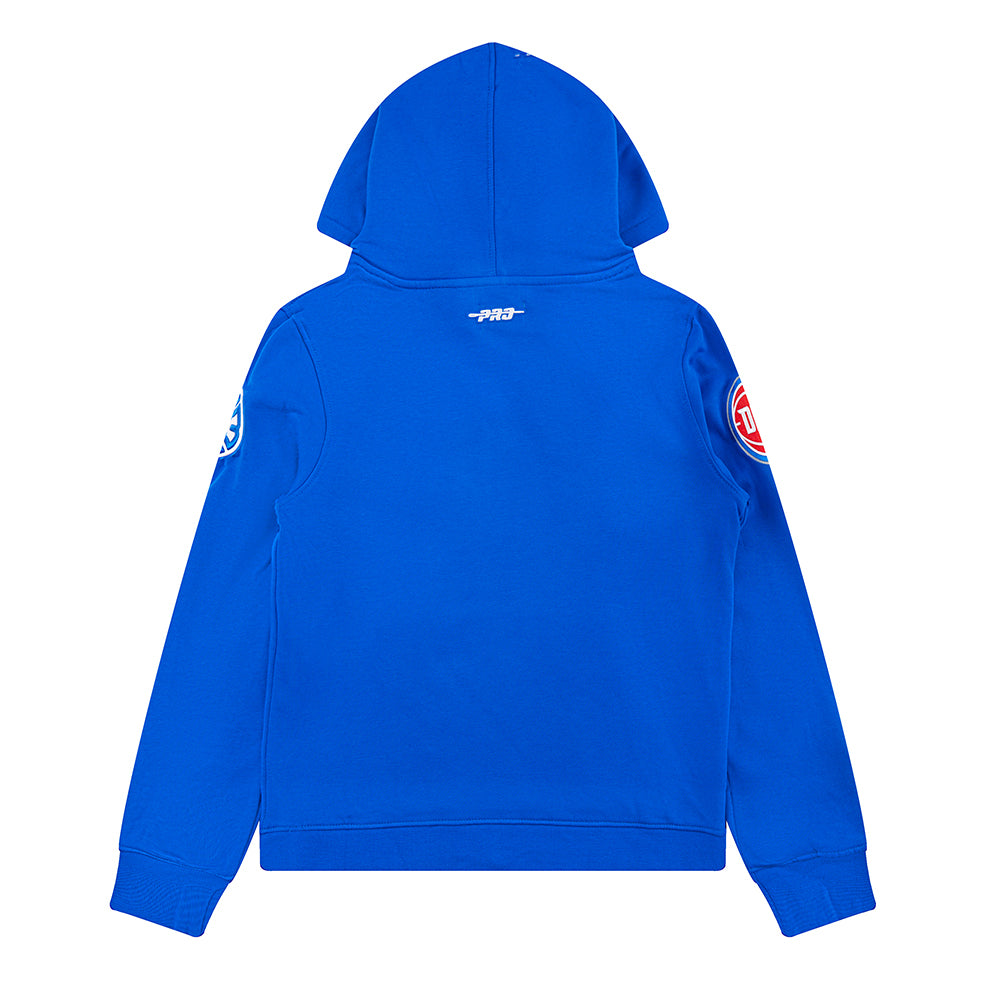 NBA DETROIT PISTONS CLASSIC BIG BOY'S FLEECE PULLOVER HOODIE (ROYAL BLUE)