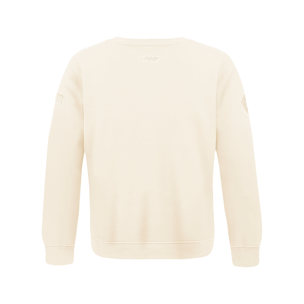 NBA DETROIT PISTONS NEUTRAL BIG BOY'S FLC CREWNECK (EGGSHELL)