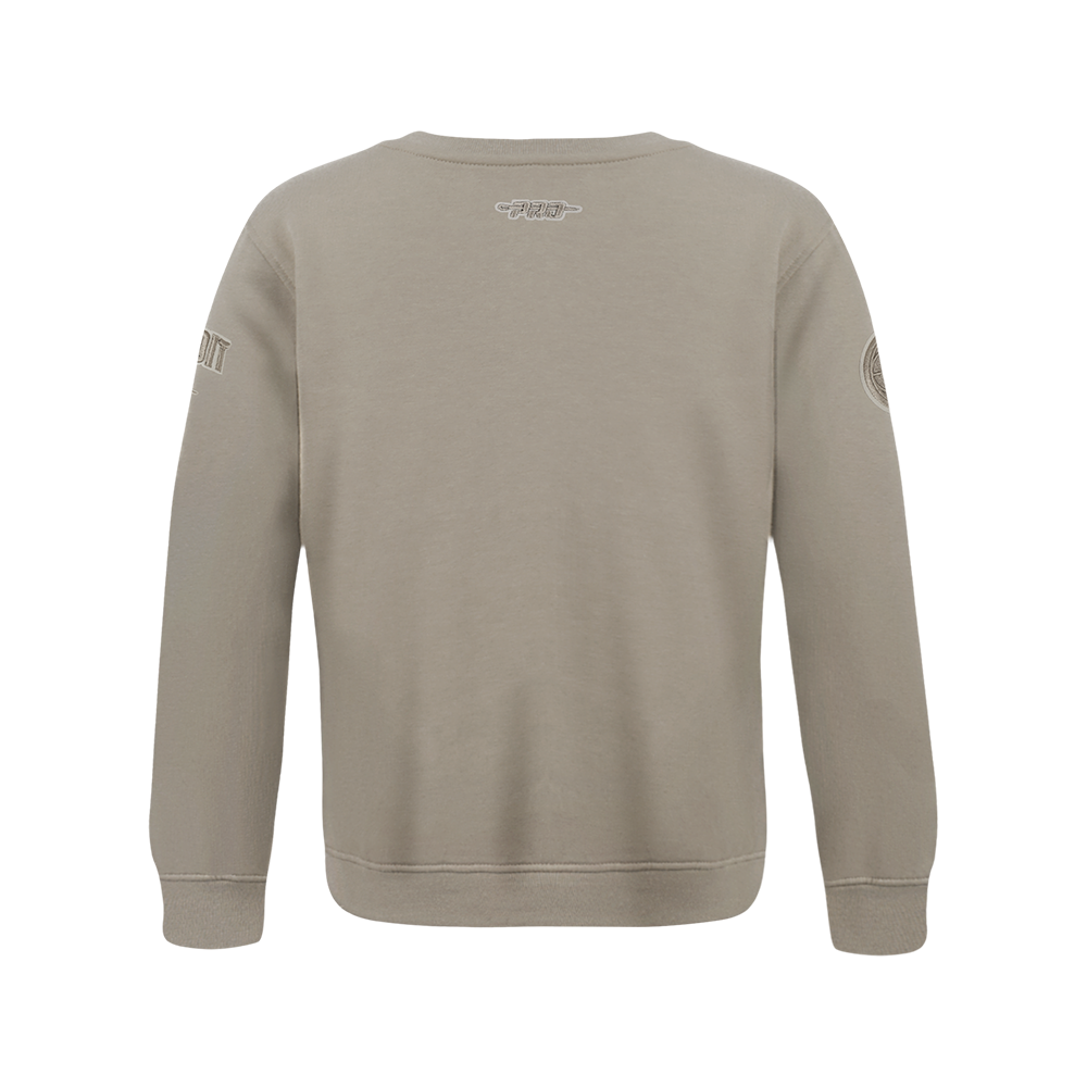 NBA DETROIT PISTONS NEUTRAL BIG BOY'S FLC CREWNECK (TAUPE)