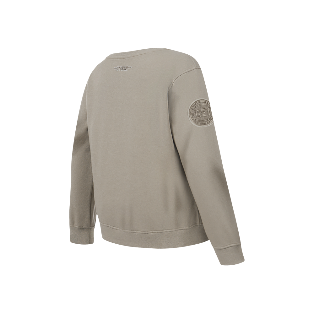 NBA DETROIT PISTONS NEUTRAL BIG BOY'S FLC CREWNECK (TAUPE)