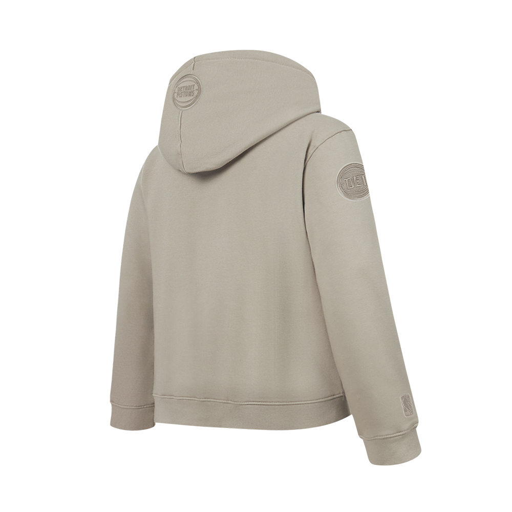 NBA DETROIT PISTONS NEUTRAL BIG BOY'S FLEECE PULLOVER HOODIE (TAUPE)