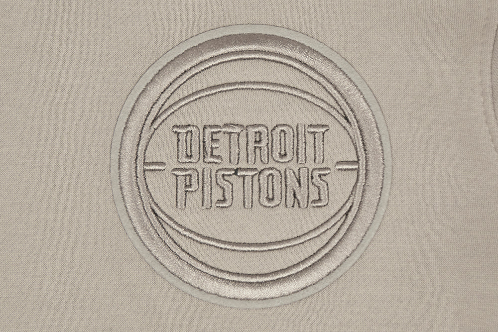 NBA DETROIT PISTONS NEUTRAL BIG BOY'S FLEECE PULLOVER HOODIE (TAUPE)