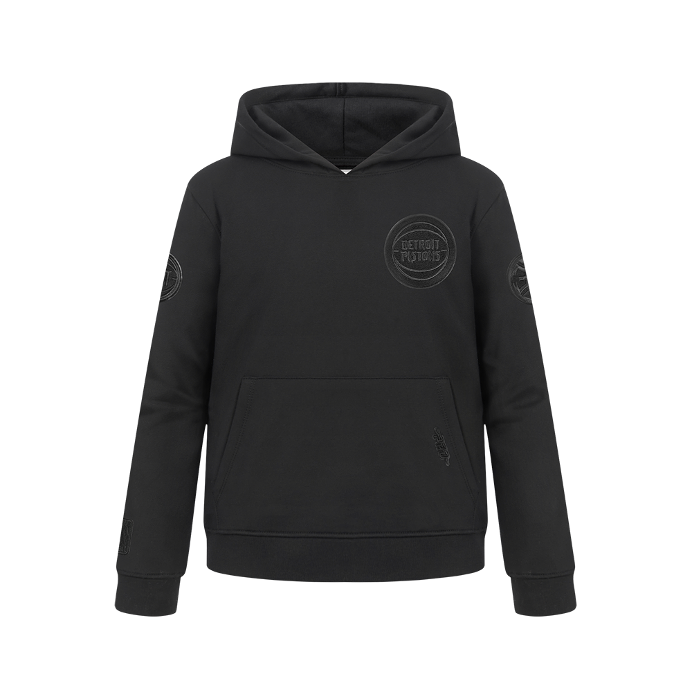 NBA DETROIT PISTONS TRIPLE BLACK BIG BOY'S FLC PO HOODIE (BLACK)