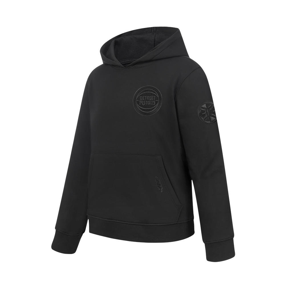 NBA DETROIT PISTONS TRIPLE BLACK BIG BOY'S FLC PO HOODIE (BLACK)