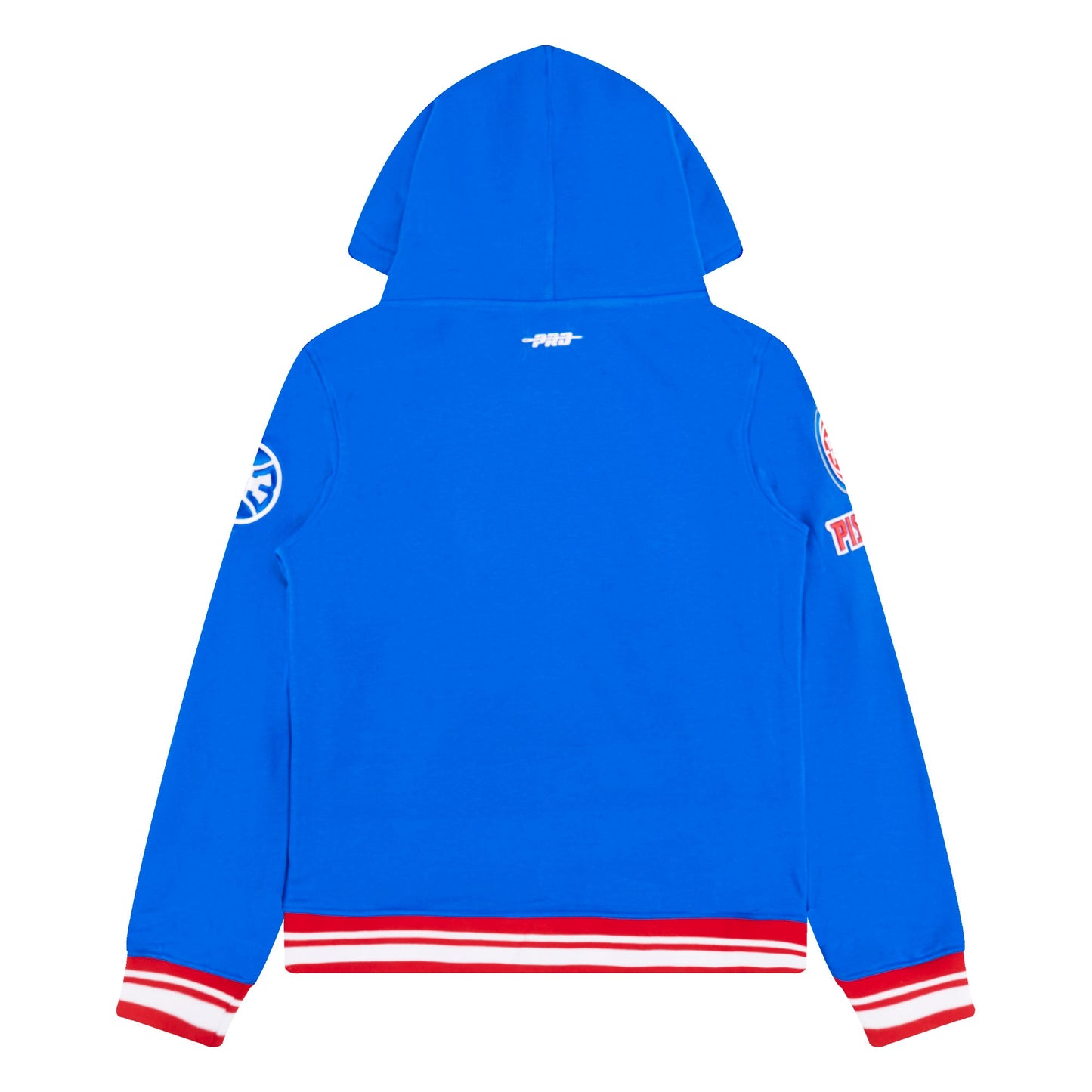 NBA DETROIT PISTONS RETRO CLASSIC BIG BOYS RIB FLEECE PULLOVER HOODIE (ROYAL BLUE/RED)