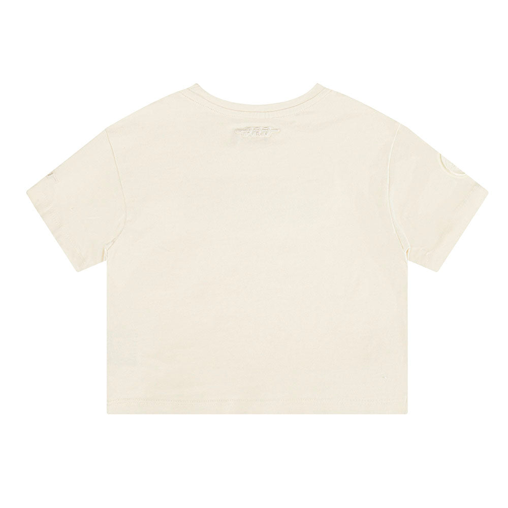 NBA DETROIT PISTONS NEUTRAL BIG GIRLS SHORT SLEEVE BOXY TEE (EGGSHELL)