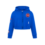 NBA DETROIT PISTONS CLASSIC BIG GIRL'S FLC FZ HOODIE (ROYAL BLUE)