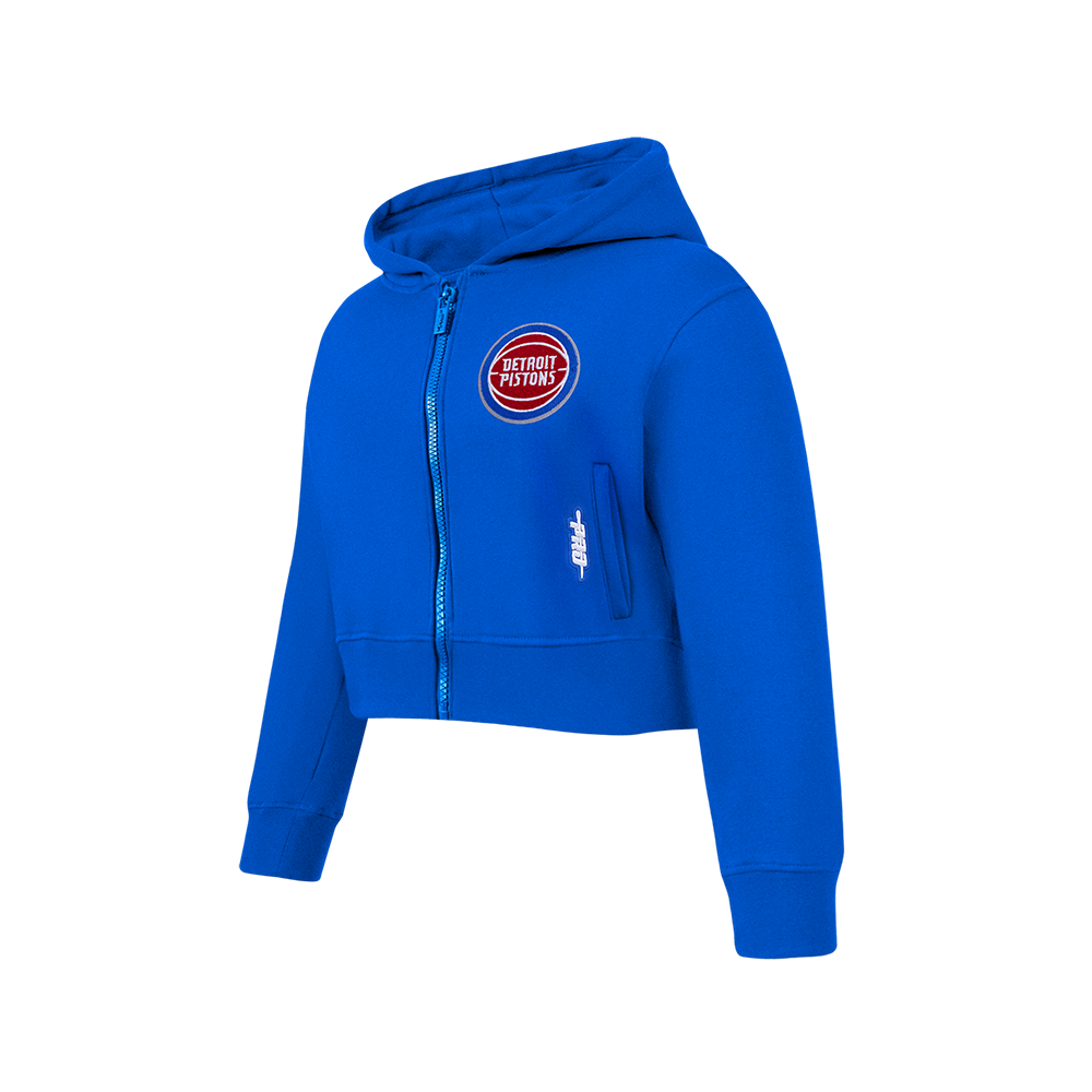 NBA DETROIT PISTONS CLASSIC BIG GIRL'S FLC FZ HOODIE (ROYAL BLUE)