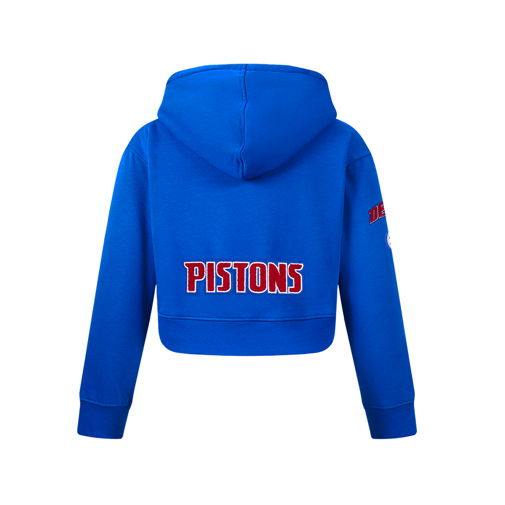 NBA DETROIT PISTONS CLASSIC BIG GIRL'S FLC FZ HOODIE (ROYAL BLUE)