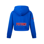 NBA DETROIT PISTONS CLASSIC BIG GIRL'S FLC FZ HOODIE (ROYAL BLUE)