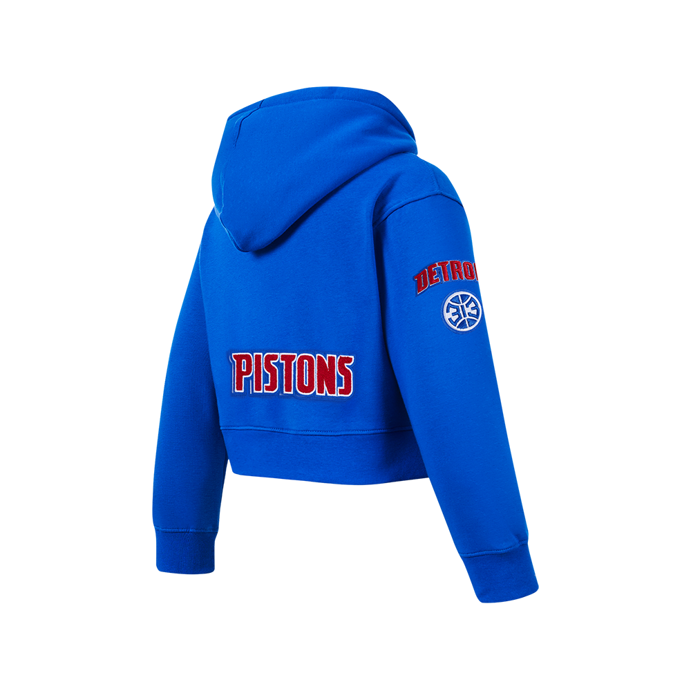 NBA DETROIT PISTONS CLASSIC BIG GIRL'S FLC FZ HOODIE (ROYAL BLUE)