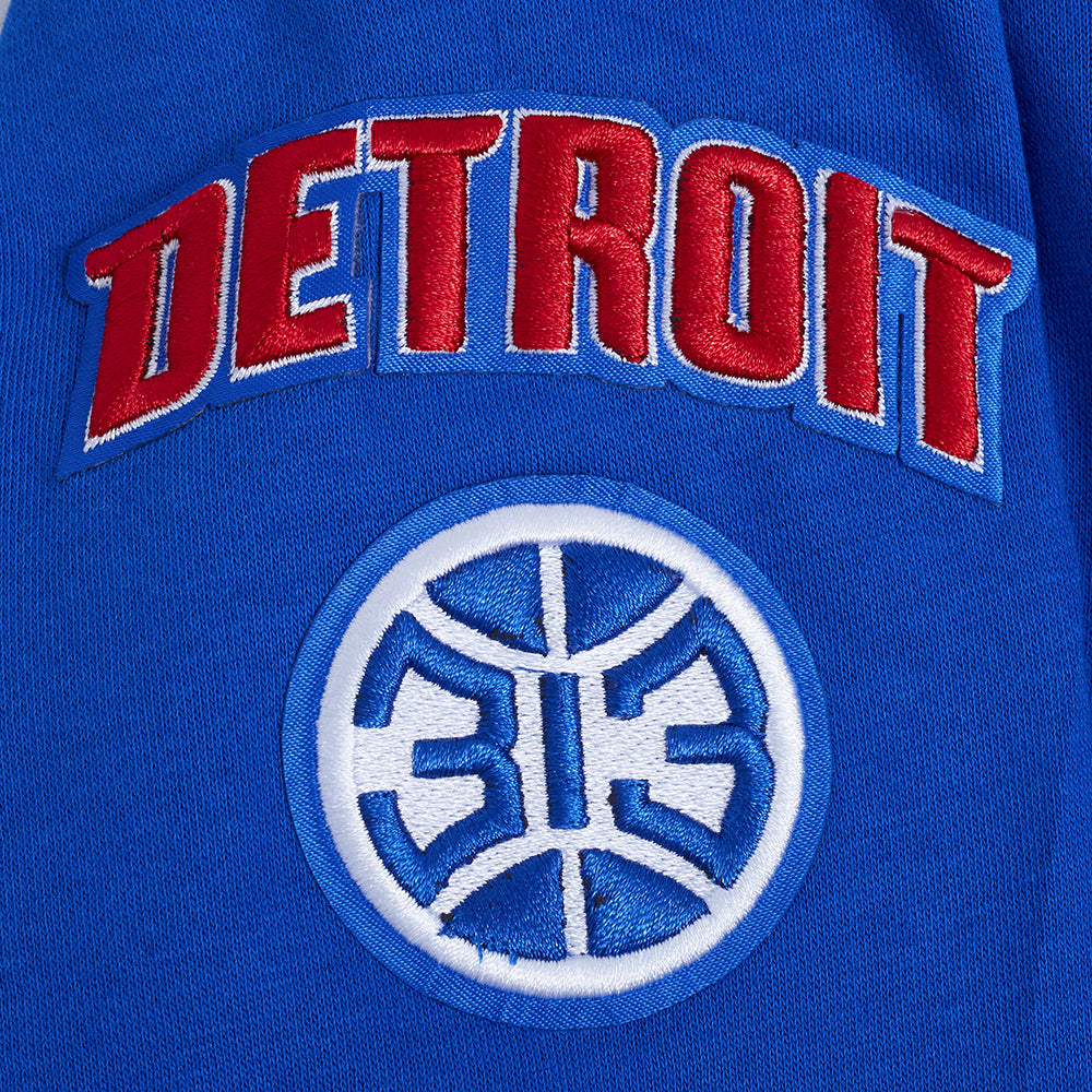 NBA DETROIT PISTONS CLASSIC BIG GIRL'S FLC FZ HOODIE (ROYAL BLUE)