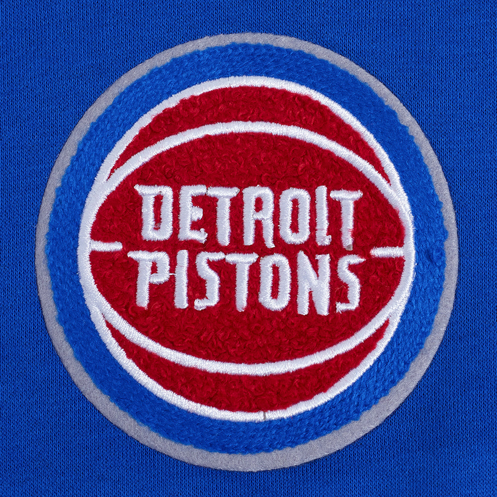 NBA DETROIT PISTONS CLASSIC BIG GIRL'S FLC FZ HOODIE (ROYAL BLUE)