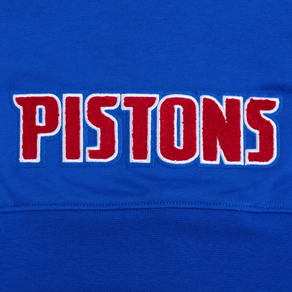 NBA DETROIT PISTONS CLASSIC BIG GIRL'S FLC FZ HOODIE (ROYAL BLUE)