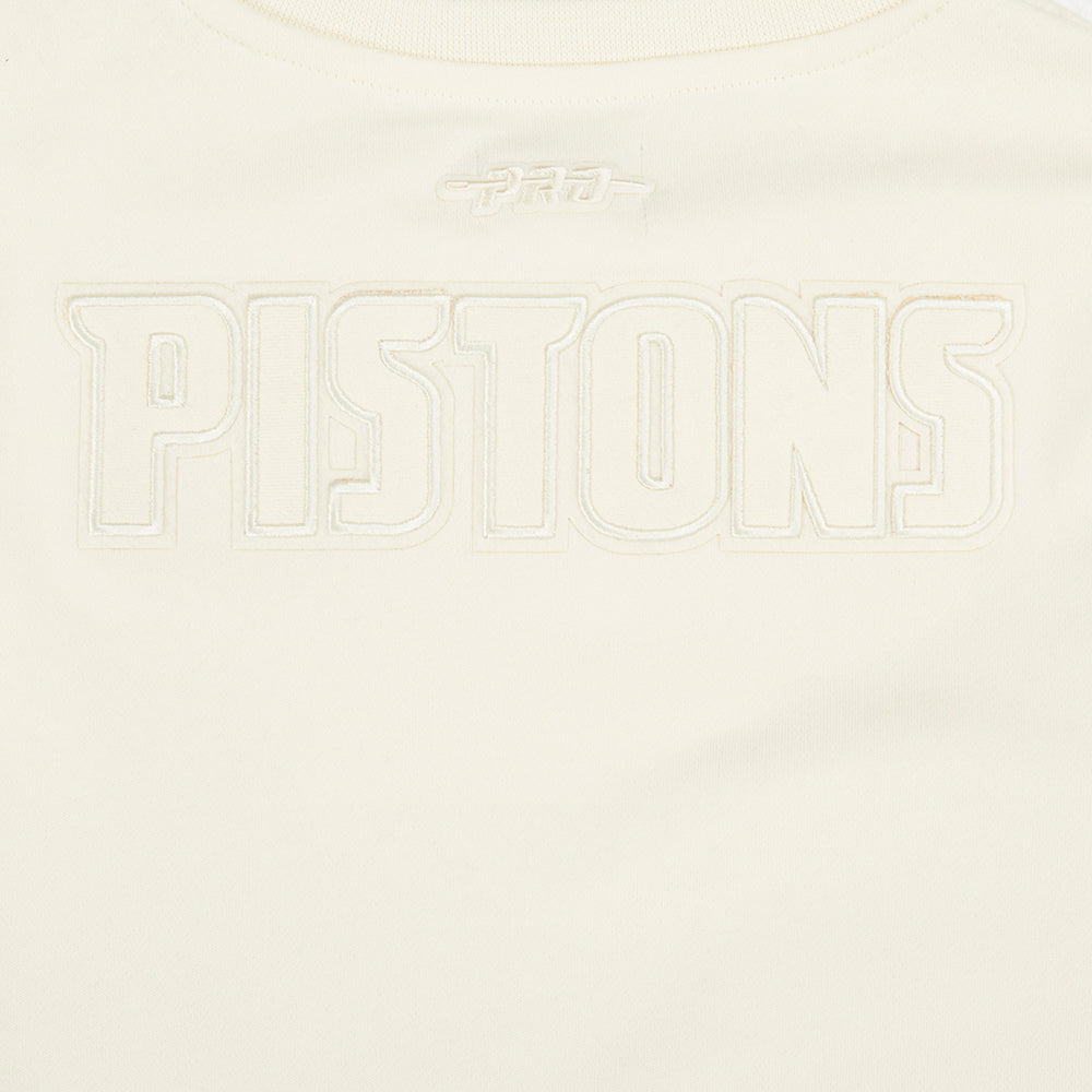 NBA DETROIT PISTONS NEUTRAL CHANDAIL À COL ROND EN MOLLETON POUR FILLE JUNIOR (COQUILLE D'ŒUF)