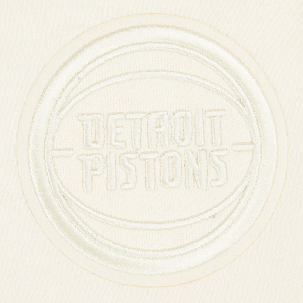 NBA DETROIT PISTONS NEUTRAL CHANDAIL À COL ROND EN MOLLETON POUR FILLE JUNIOR (COQUILLE D'ŒUF)