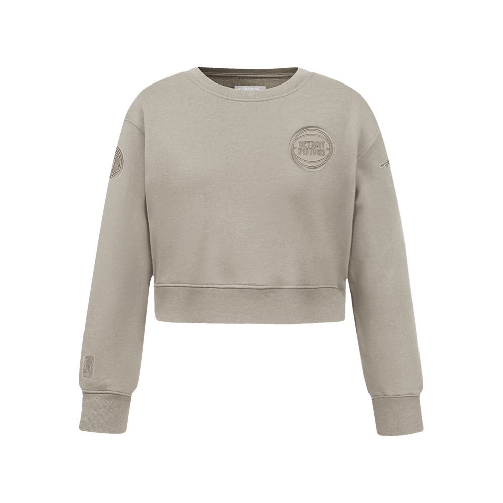 NBA DETROIT PISTONS NEUTRAL CHANDAIL À COL ROND EN MOLLETON POUR FILLE JUNIOR (TAUPE)