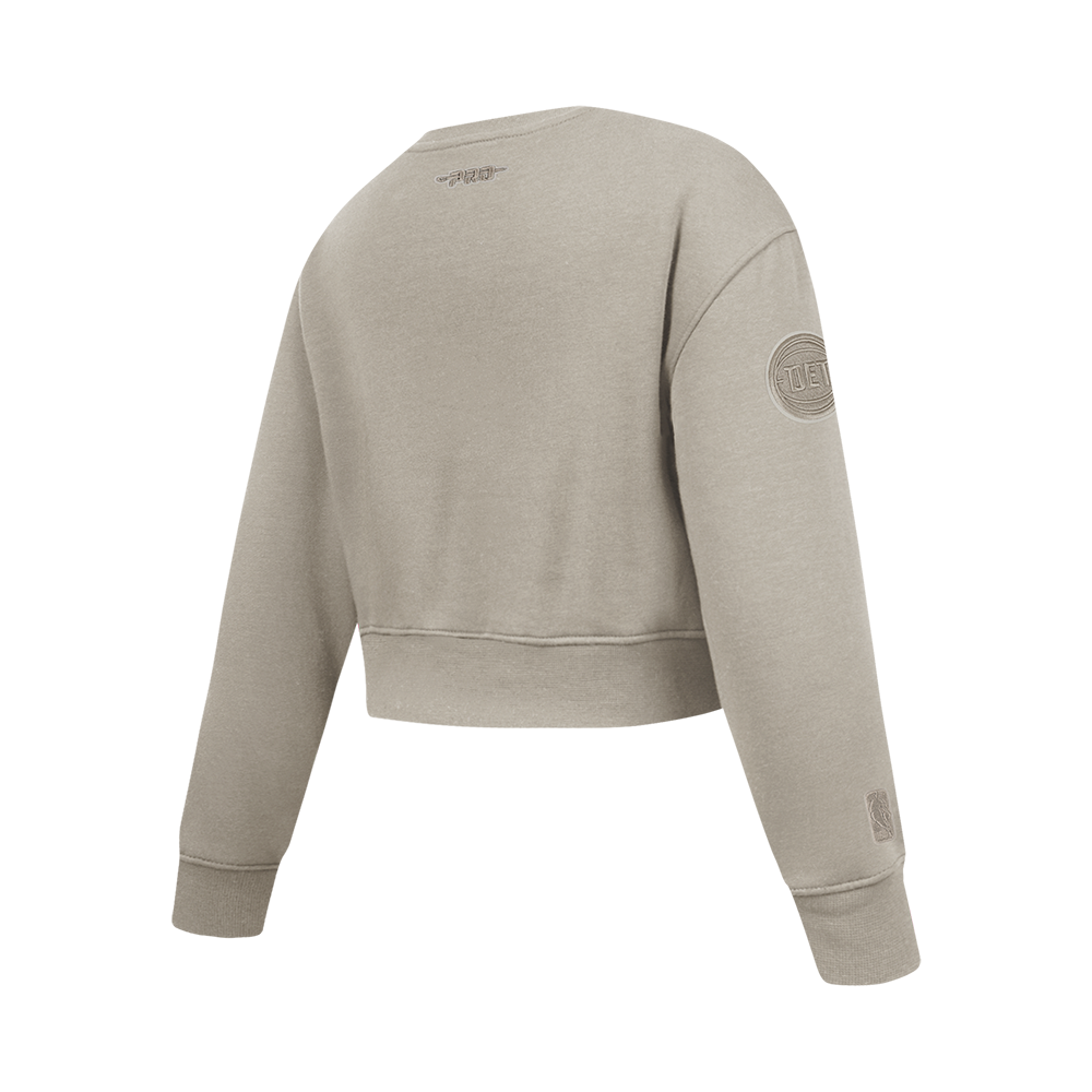 NBA DETROIT PISTONS NEUTRAL CHANDAIL À COL ROND EN MOLLETON POUR FILLE JUNIOR (TAUPE)