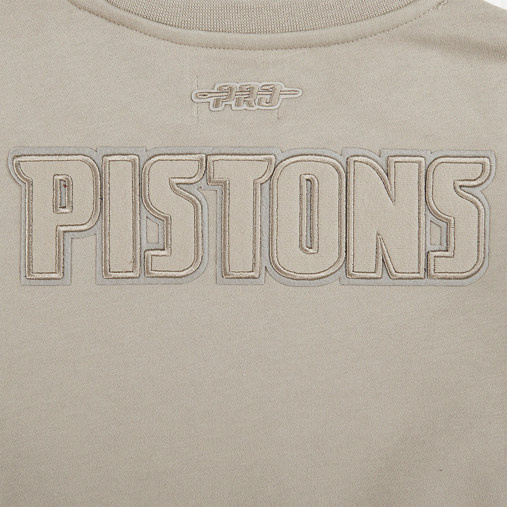 NBA DETROIT PISTONS NEUTRAL CHANDAIL À COL ROND EN MOLLETON POUR FILLE JUNIOR (TAUPE)
