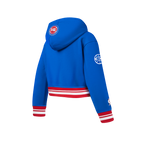 NBA DETROIT PISTONS RETRO CLASSIC BIG GIRL'S RIB FLC PO HOODIE (ROYAL BLUE/RED)