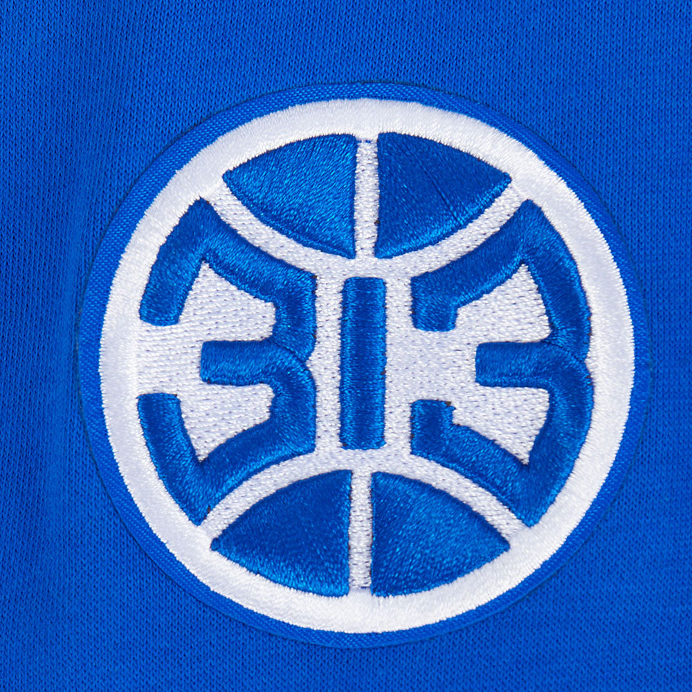 NBA DETROIT PISTONS RETRO CLASSIC BIG GIRL'S RIB FLC PO HOODIE (ROYAL BLUE/RED)