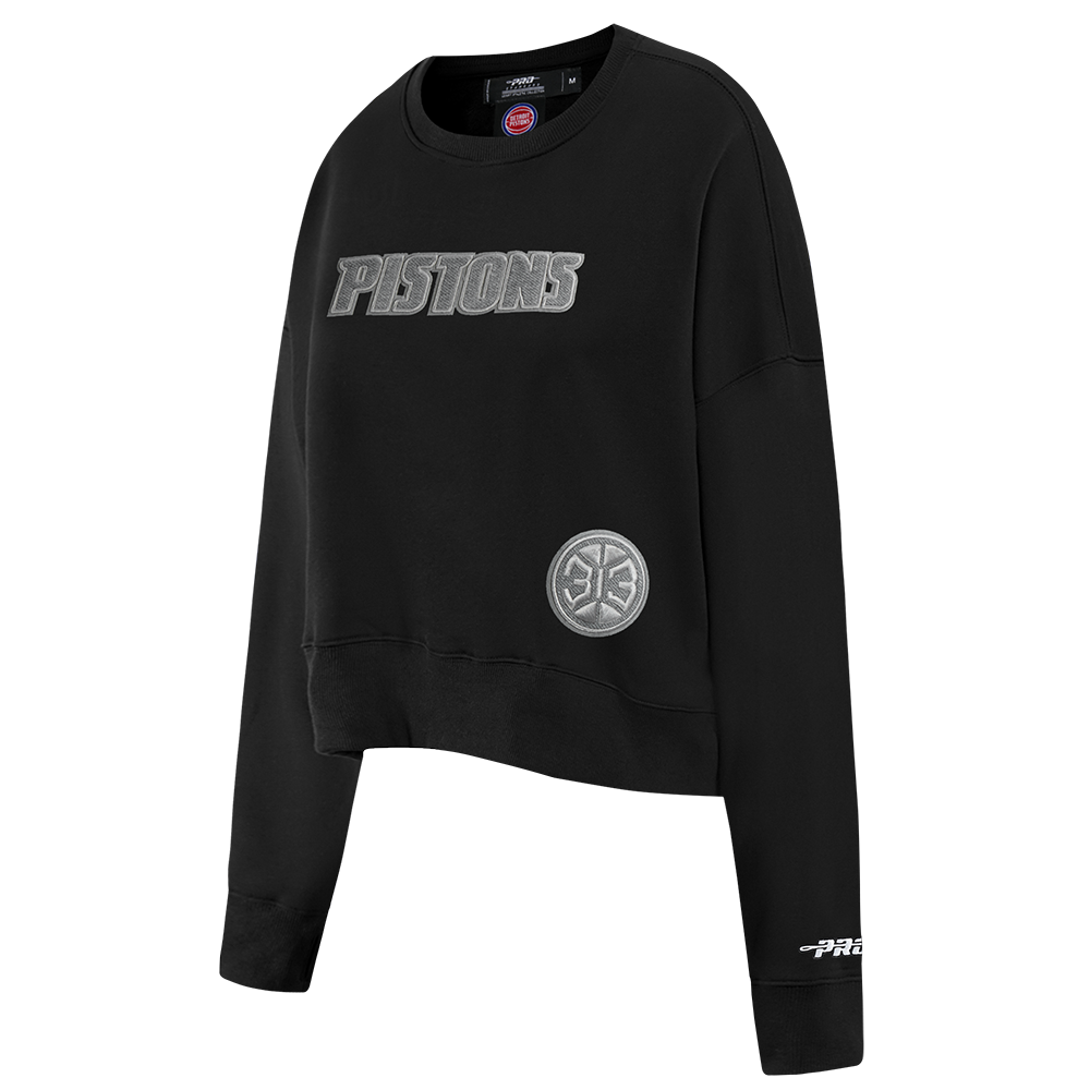 NBA DETROIT PISTONS REVERSE FRENCH TERRY CHANDAIL À COL ROND EN MOLLETON POUR FEMME (NOIR)