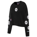 NBA DETROIT PISTONS  WOMEN'S CREWNECK SWEATSHIRT (BLACK)