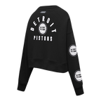 NBA DETROIT PISTONS  WOMEN'S CREWNECK SWEATSHIRT (BLACK)