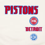 NBA DETROIT PISTONS RETRO CLASSICS WOMEN'S SWEATSHIRT (EGGSHELL/ROYAL BLUE)