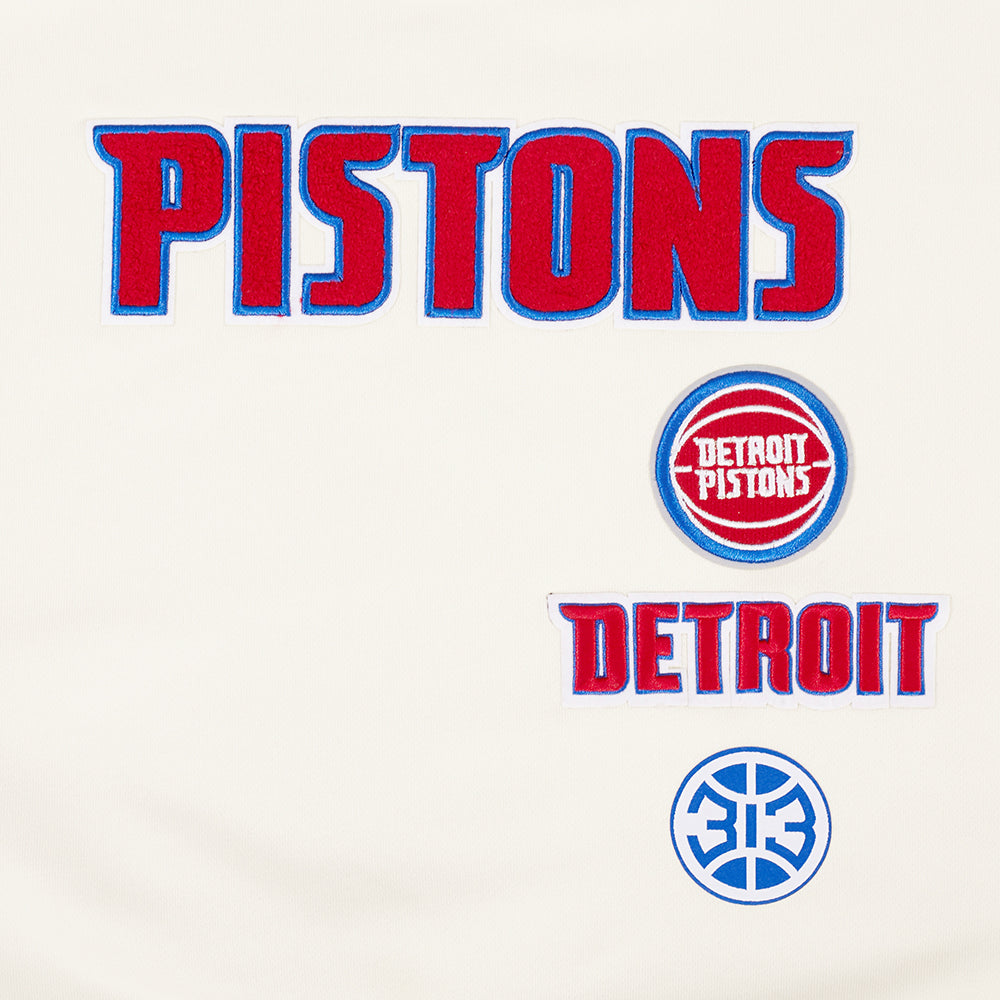 NBA DETROIT PISTONS RETRO CLASSICS WOMEN'S SWEATSHIRT (EGGSHELL/ROYAL BLUE)