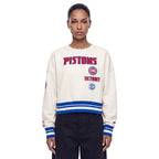 NBA DETROIT PISTONS RETRO CLASSICS WOMEN'S SWEATSHIRT (EGGSHELL/ROYAL BLUE)