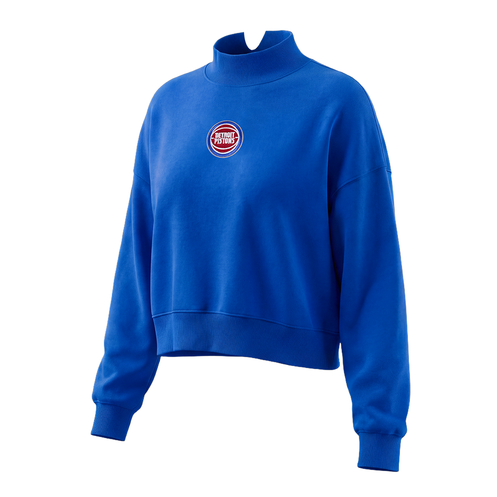 NBA DETROIT PISTONS CLASSIC ICON WOMEN'S SWEATSHIRT (ROYAL BLUE)