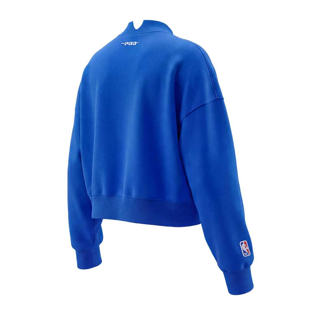 NBA DETROIT PISTONS CLASSIC ICON WOMEN'S SWEATSHIRT (ROYAL BLUE)