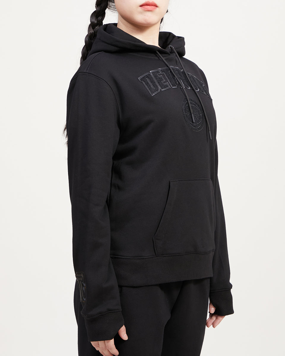 NBA DETROIT PISTONS TRIPLE BLACK WOMEN'S PO HOODIE (TRIPLE BLACK)