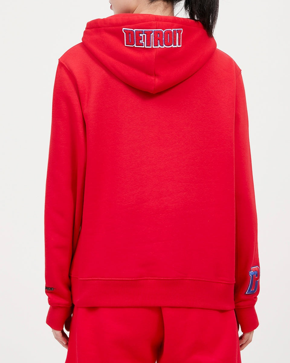 NBA DETROIT PISTONS CLASSIC WOMEN'S PO HOODIE (RED)