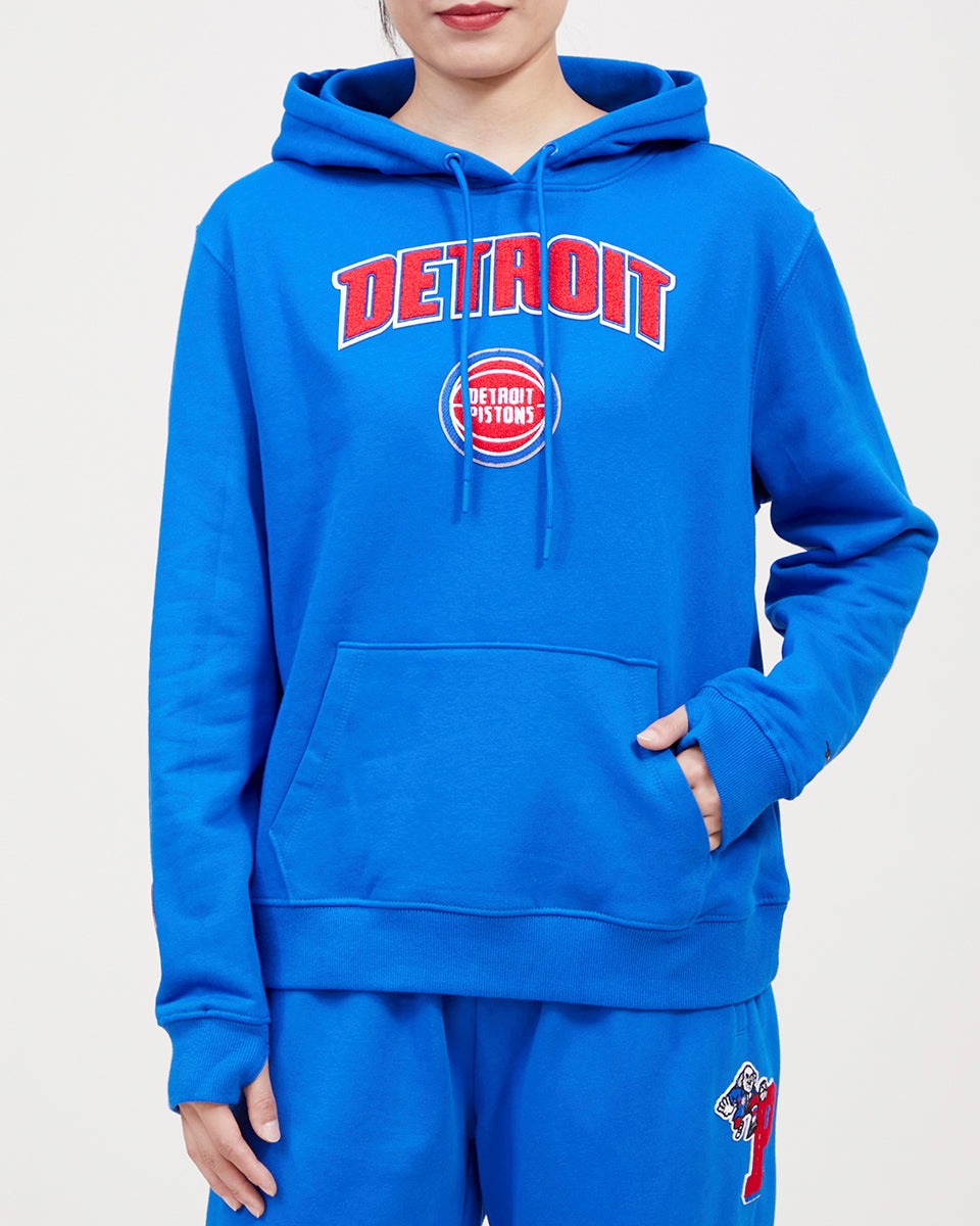 NBA DETROIT PISTONS CLASSIC CHANDAIL À CAPUCHON POUR FEMME (BLEU ROYAL)