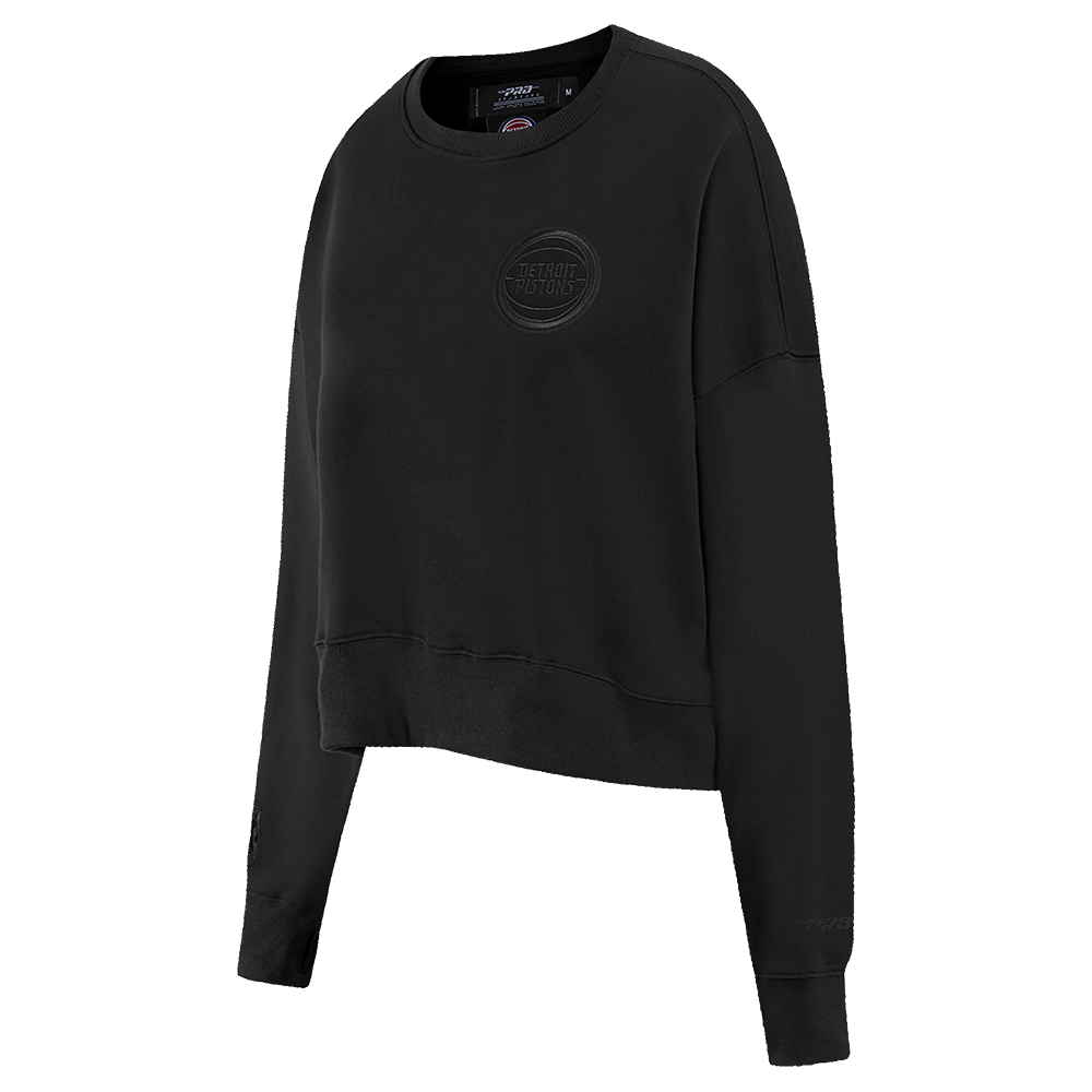 NBA DETROIT PISTONS NEUTRAL WOMEN'S CREWNECK (BLACK)