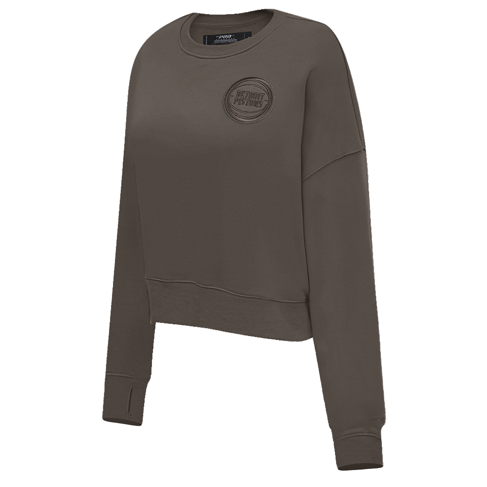 NBA DETROIT PISTONS NEUTRAL FLEECE CREWNECK (DARK TAUPE)