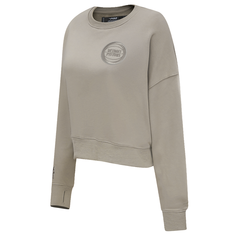 NBA DETROIT PISTONS NEUTRAL WOMEN'S CREWNECK (TAUPE)